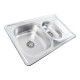 Кухонная мойка из нержавеющей стали Platinum ДЕКОР 7850D (0,8/180 мм)