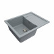 Гранітна мийка для кухні Platinum 6550 INTENSO матова Сірий мусон