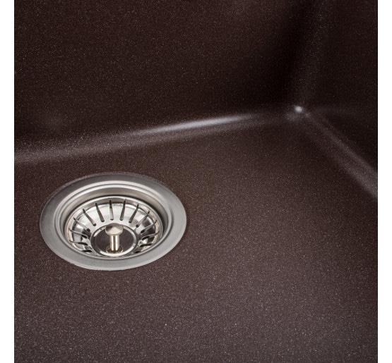 Гранітна мийка для кухні Platinum 5852 VESTA матова Мокко