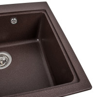Гранітна мийка для кухні Platinum 5852 VESTA матова Мокко