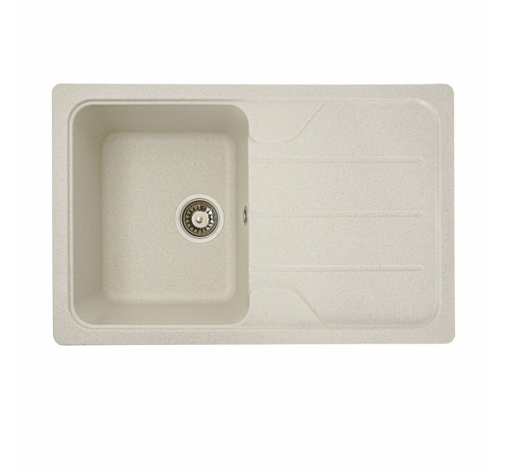 Гранітна мийка для кухні Platinum 7850 VERONA матова Біла в крапку