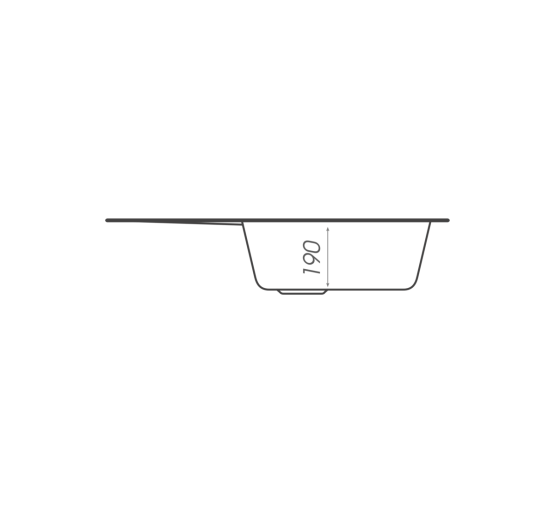 Гранитная мойка для кухни Platinum 6243 LIANA матовая Черный металлик