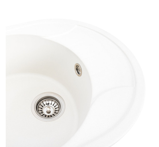 Гранітна мийка для кухні Platinum 5847 ONYX матова (білосніжна)