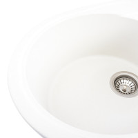 Гранітна мийка для кухні Platinum 5847 ONYX матова (білосніжна)
