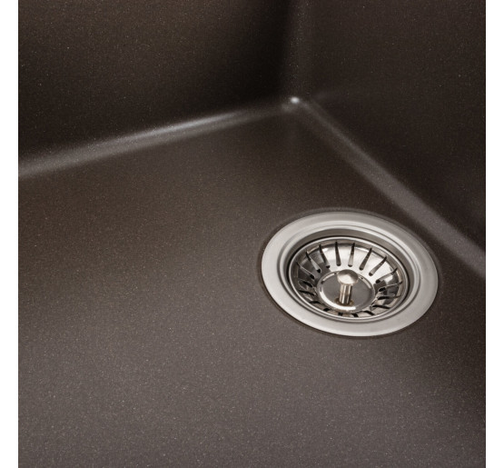 Гранітна мийка для кухні Platinum 7850 TROYA матова Темна скеля