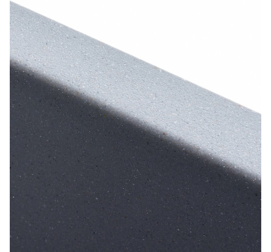 Гранитная мойка для кухни Platinum 4040 RUBA матовый серый металлик