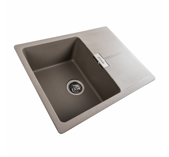 Гранітна мийка для кухні Platinum 6250 ZIRKONE матовий Титан