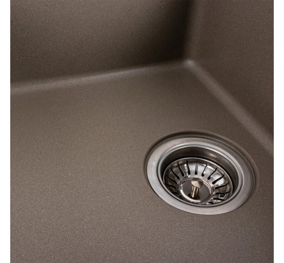 Гранітна мийка для кухні Platinum 6250 ZIRKONE матовий Титан