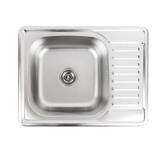 Кухонная мойка из нержавеющей стали Platinum ДЕКОР 6550 (0,8/180 мм)