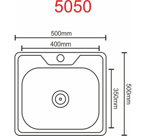 Кухонная мойка из нержавеющей стали Platinum САТИН 5050 (0,5/160 мм)