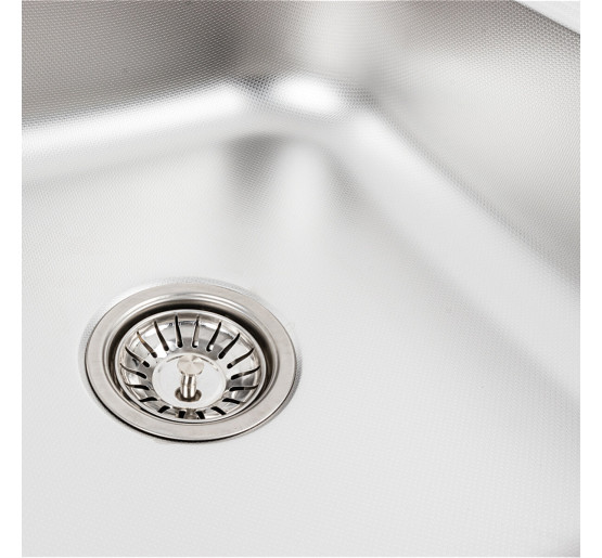 Кухонная мойка из нержавеющей стали Platinum 8060 R ДЕКОР (0,7/160 мм)