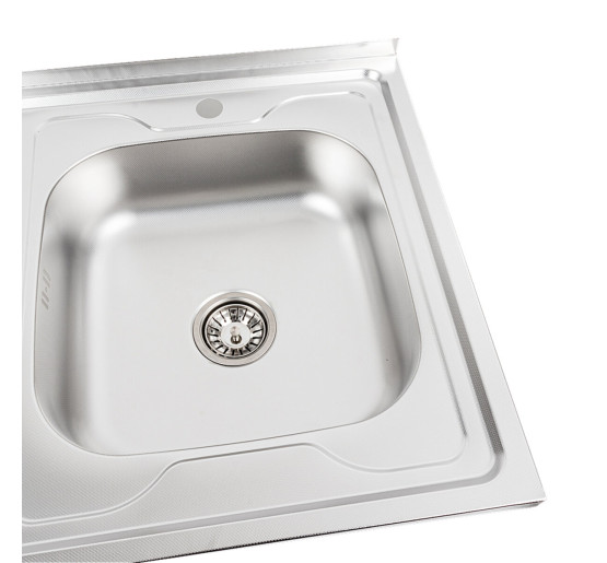 Кухонна мийка з нержавіючої сталі Platinum 8060 R ДЕКОР (0,7/160 мм)