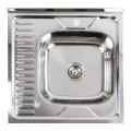 Кухонна мийка з нержавіючої сталі Platinum ПОЛІРОВКА 6060 R (0,7/160 мм)