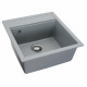 Гранітна мийка для кухні Platinum 5149 FIESTA матова Сірий металік