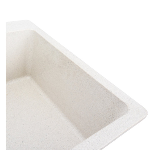 Гранітна мийка для кухні Platinum 7850 Bogema матова (біла в крапку)