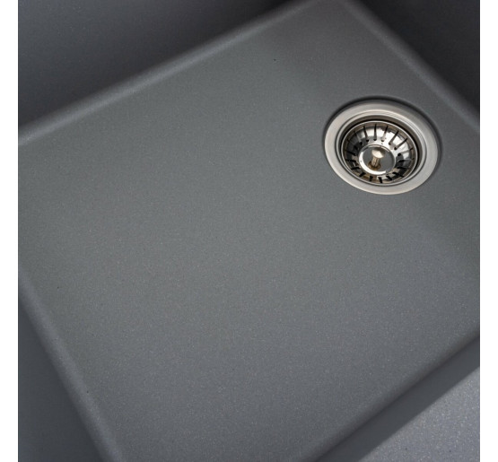 Гранітна мийка для кухні Platinum 7850 ROMA матова Сірий металік