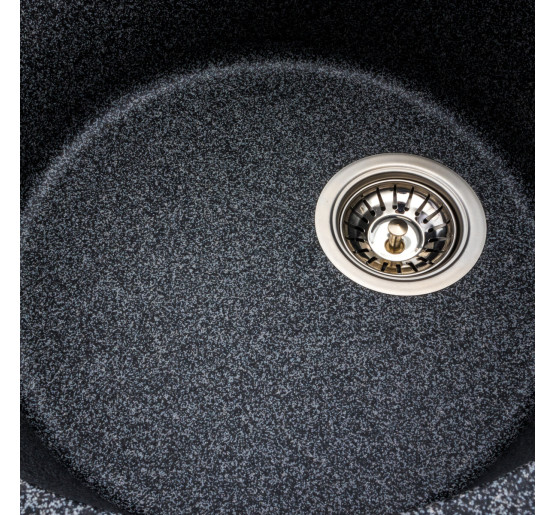 Гранітна мийка для кухні Platinum 5847 ONYX матова (графіт)