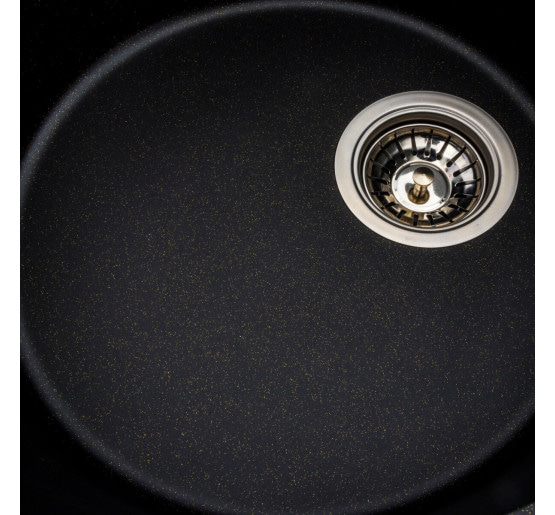 Гранітна мийка для кухні Platinum 5847 ONYX матова (чорна Gold)