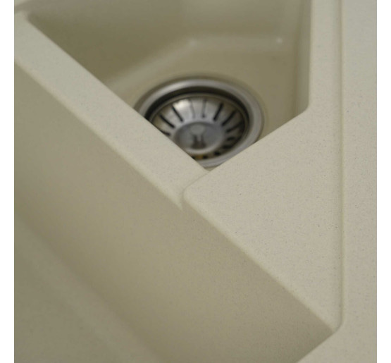 Гранітна мийка для кухні Platinum 9950 PANDORA матова Айворі