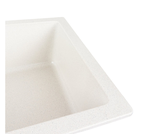 Гранітна мийка для кухні Platinum 7945 Paruana матова (біла в крапку)
