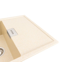 Гранитная мойка для кухни Platinum 8650 DIAMOND матовая (песок)
