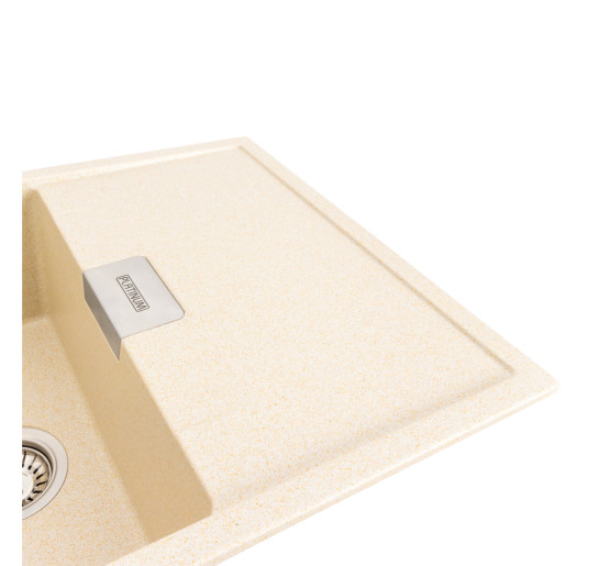 Гранітна мийка для кухні Platinum 8650 DIAMOND матова (пісок)