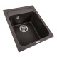 Гранітна мийка для кухні Platinum 4050 KORRADO матова Темна скеля