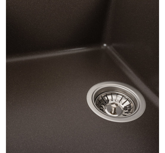 Гранітна мийка для кухні Platinum 6550 INTENSO матова Темна скеля