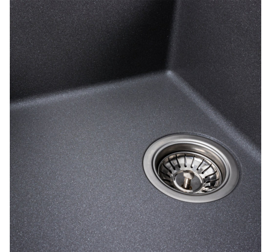 Гранітна мийка для кухні Platinum 6550 LOTOS матовий Сірий Мусон
