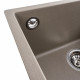 Гранітна мийка для кухні Platinum 4040 RUBA матовий титан