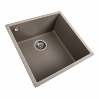 Гранітна мийка для кухні Platinum 4040 RUBA матовий титан