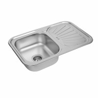Кухонна мийка з нержавіючої сталі Platinum САТИН 7549 (0,8/180 мм)