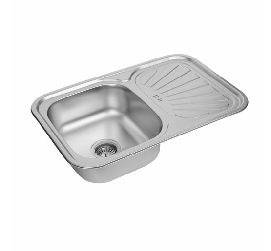 Кухонна мийка з нержавіючої сталі Platinum САТИН 7549 (0,8/180 мм)