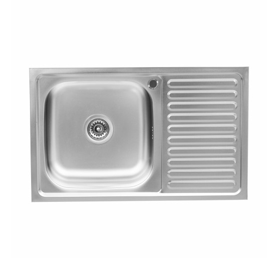 Кухонна мийка з нержавіючої сталі Platinum САТИН 8050 L (0,5/160 мм)