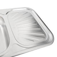 Кухонная мойка из нержавеющей стали Platinum ДЕКОР 7549 (0,8/180 мм)