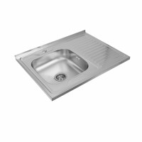 Кухонна мийка з нержавіючої сталі Platinum САТИН 8060 L (0,7/160 мм)