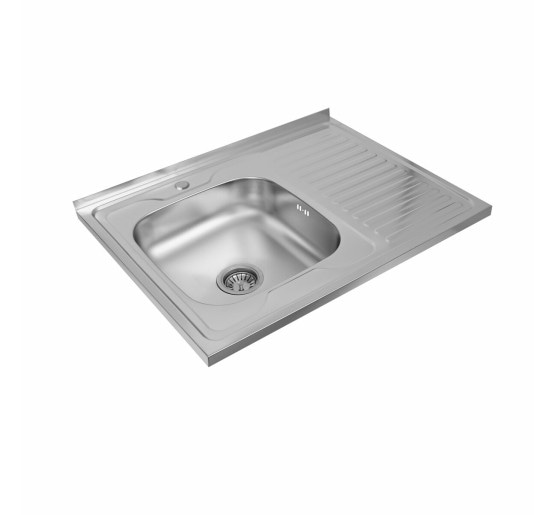Кухонная мойка из нержавеющей стали Platinum САТИН 8060 L (0,7/160 мм)