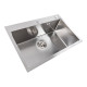 Кухонна мийка Platinum Handmade 650х450х220 (товщина 3,0/1,5 мм корзина та дозатор в комплекті)