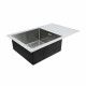 Кухонная мойка Platinum Handmade WHITE GLASS 780х510х200