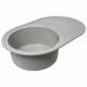 Гранітна мийка для кухні Platinum 7750 LIRA матова Сіра