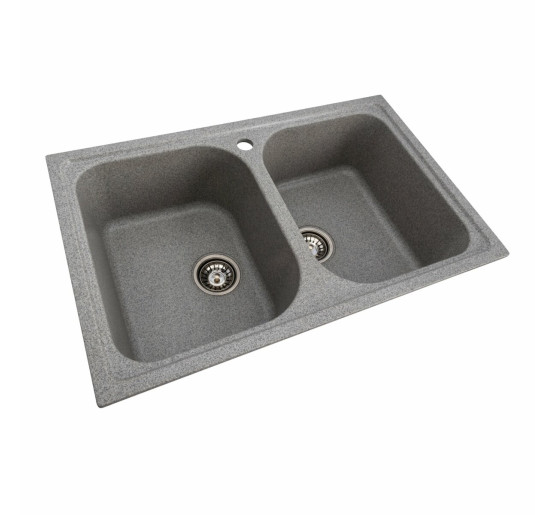 Гранітна мийка для кухні Platinum 7950 Equatoria глянець Сірий