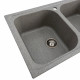 Гранітна мийка для кухні Platinum 7950 Equatoria глянець Сірий