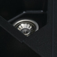 Гранитная мойка для кухни Platinum 9950 PANDORA матовая Черный металлик