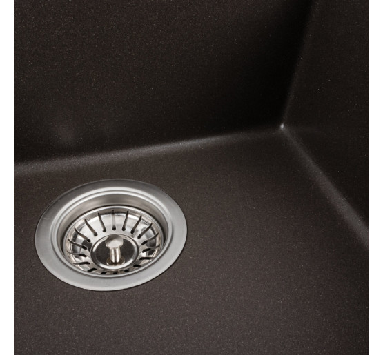 Гранітна мийка для кухні Platinum 5149 FIESTA матова Темна скеля