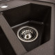 Гранітна мийка для кухні Platinum 9950 PANDORA матова Темна скеля