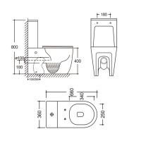 Унітаз підлоговий Qtap Grand Ultra Quiet безобідковий з сидінням Soft-close WHITE QT26228301W