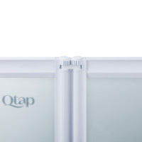Штора на ванну Qtap Gemini WHI401114RP4 стекло Pear 4 мм, 110x140 см