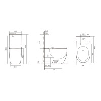 Унітаз підлоговий Qtap Robin New Ultra Quiet безобідковий з сидінням Soft-close WHITE QT13226083AW