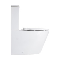 Унітаз підлоговий Qtap Vlasta Ultra Quiet безобідковий з сидінням Soft-close WHITE QT28228300W