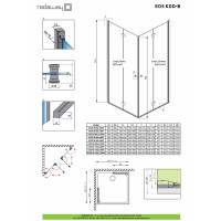 Душевая кабина Eos KDD В 90Lx80R RADAWAY
